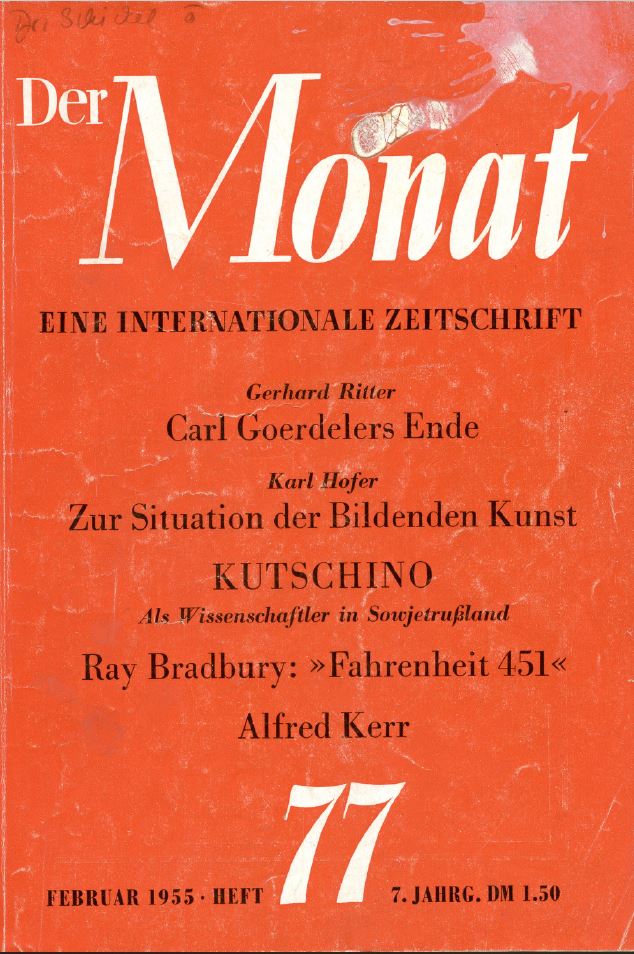 DER MONAT. 07. Jahrgang 1955 Nummer 77