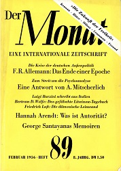 DER MONAT. 08. Jahrgang 1956 Nummer 89