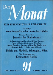 DER MONAT. 08. Jahrgang 1956 Nummer 91