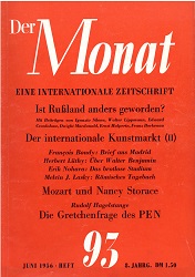 THE MONTH. Year VIII 1956 Issue 93 Cover Image