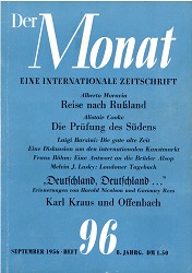 DER MONAT. 08. Jahrgang 1956 Nummer 96