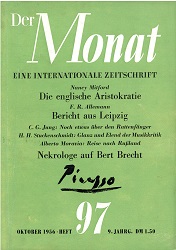 THE MONTH. Year IX 1956 Issue 97 Cover Image