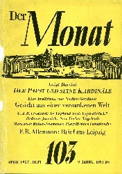 THE MONTH. Year IX 1957 Issue 103 Cover Image