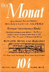 THE MONTH. Year IX 1957 Issue 104 Cover Image
