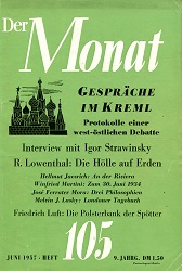 DER MONAT. 09. Jahrgang 1957 Nummer 105