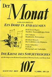 THE MONTH. Year IX 1957 Issue 107 Cover Image