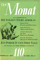 THE MONTH. Year X 1957 Issue 110 Cover Image