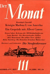 DER MONAT. 10. Jahrgang 1957 Nummer 111