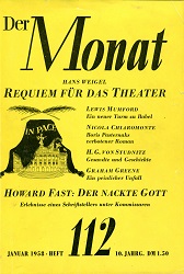 THE MONTH. Year 10, 1958, Issue 112 Cover Image