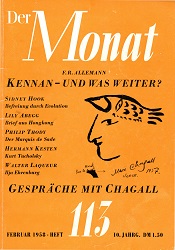 DER MONAT. 10. Jahrgang 1958, Nummer 113