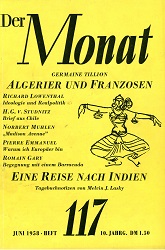 THE MONTH. Year 10, 1958, Issue 117 Cover Image