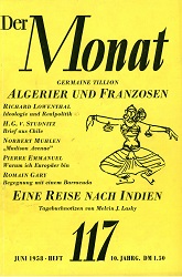 DER MONAT. 10. Jahrgang 1958, Nummer 117