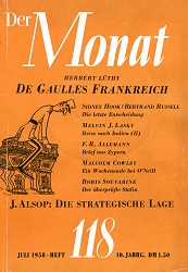 THE MONTH. Year 10, 1958, Issue 118 Cover Image
