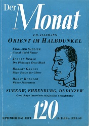 DER MONAT. 10. Jahrgang 1958, Nummer 120