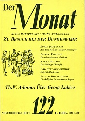 DER MONAT. 11. Jahrgang 1958, Nummer 122
