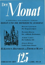 THE MONTH. Year 11, 1959, Issue 125 Cover Image