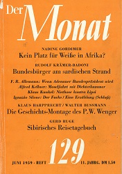 DER MONAT. 11. Jahrgang 1959, Nummer 129