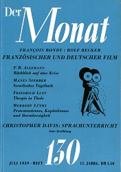 DER MONAT. 11. Jahrgang 1959, Nummer 130