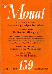 THE MONTH. Year 12, 1960, Issue 139 Cover Image