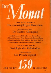 DER MONAT. 12. Jahrgang 1960, Nummer 139