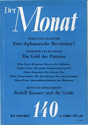 THE MONTH. Year 12, 1960, Issue 140 Cover Image