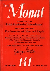 DER MONAT. 12. Jahrgang 1960, Nummer 141