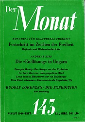 DER MONAT. 12. Jahrgang 1960, Nummer 143