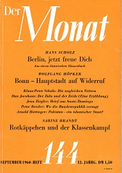 DER MONAT. 12. Jahrgang 1960, Nummer 144