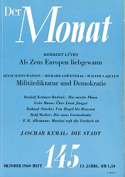 THE MONTH. Year 13, 1960, Issue 145 Cover Image