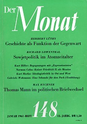 DER MONAT. 13. Jahrgang 1961, Nummer 148