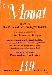 DER MONAT. 13. Jahrgang 1961, Nummer 149