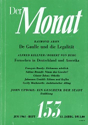 DER MONAT. 13. Jahrgang 1961, Nummer 153