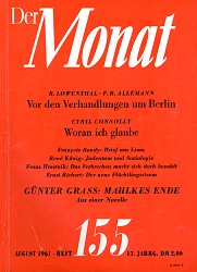 DER MONAT. 13. Jahrgang 1961, Nummer 155