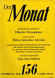 DER MONAT. 13. Jahrgang 1961, Nummer 156