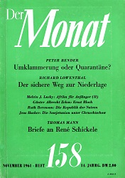 DER MONAT. 14. Jahrgang 1961, Nummer 158