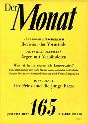 DER MONAT. 14. Jahrgang 1962, Nummer 165