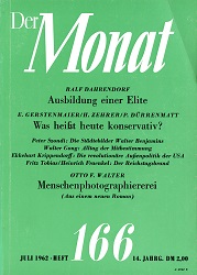 DER MONAT. 14. Jahrgang 1962, Nummer 166