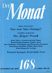 DER MONAT. 14. Jahrgang 1962, Nummer 168