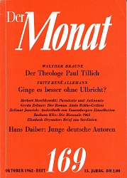 DER MONAT. 15. Jahrgang 1962, Nummer 169