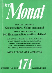 DER MONAT. 15. Jahrgang 1962, Nummer 171