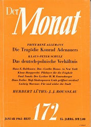 DER MONAT. 15. Jahrgang 1962, Nummer 172