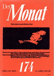 DER MONAT. 15. Jahrgang 1963, Nummer 174