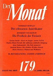 DER MONAT. 15. Jahrgang 1963, Nummer 179