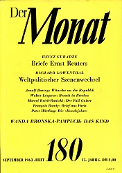 DER MONAT. 15. Jahrgang 1963, Nummer 180