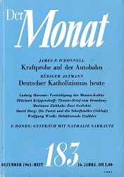 DER MONAT. 16. Jahrgang 1963, Nummer 183