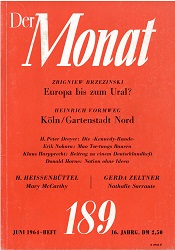 DER MONAT. 16. Jahrgang 1964, Nummer 189