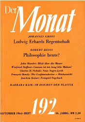 DER MONAT. 16. Jahrgang 1964, Nummer 192