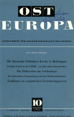 One Year After Khrushchev's Downfall: Aftermaths and Reactions in the spiritual Life of the USSR Cover Image