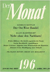 DER MONAT. 17. Jahrgang 1965, Nummer 196