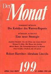 THE MONTH. Year 17, 1965, Issue 199 Cover Image